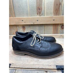 Josef Seibel Mens Leather Oxford Smart Shoes Size 42 Black US 8.5 - 9